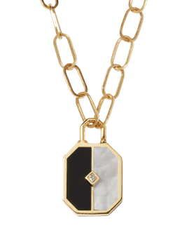 Petoskey Heart Lock Pendant Necklace