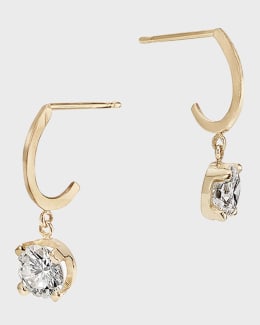 Lana 14K White Gold Mega Flawless Upside Down Diamond Hoop Earrings. 65mm, Women's, Earrings Hoop Earrings