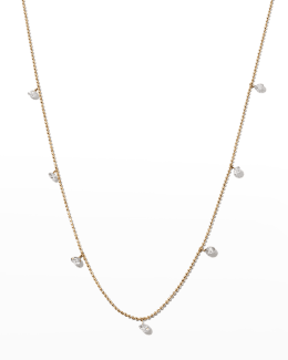 Graziela Medium Floating Diamond Necklace in Yellow Gold main image 1