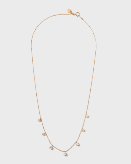 Graziela Tiny Floating Diamond Necklace in Yellow Gold