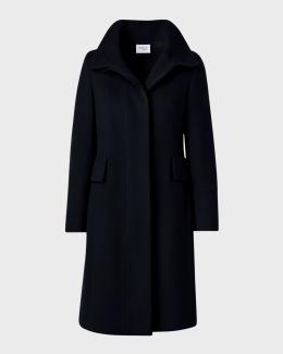 Giorgio Armani Belted Metallic Wrap Coat | Neiman Marcus