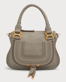 Chloe Marcie Small Double Carry Satchel Bag in Shiny Calfskin