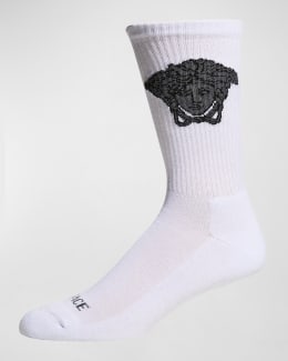 NWT Burberry Men's TB Monogram Socks With Stripe Black Size L