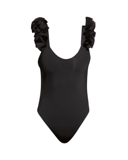 MAYGEL CORONEL Santa Ruffle One-Piece Swimsuit | Neiman Marcus