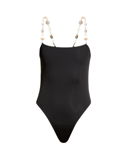 MAYGEL CORONEL Elena Puffy-Trim One-Piece Swimsuit | Neiman Marcus
