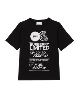 Burberry Kid's Summer Monogram-Print T-Shirt, Size 3-14 | Neiman Marcus
