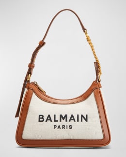 Balmain 1945 Black Leather Embossed Flap Medium Shoulder Bag WB1BK652 –  Queen Bee of Beverly Hills