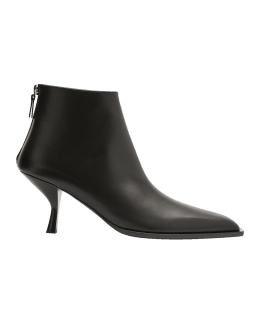 THE ROW Romy Leather Stiletto Ankle Booties | Neiman Marcus