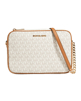 Large Crossgrain Leather Dome Crossbody Bag in Gold - InimitableMe