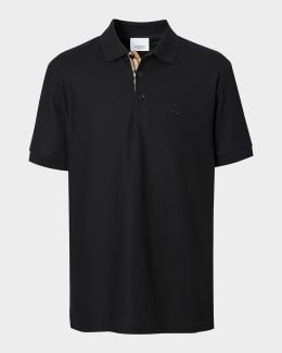 Burberry Men's Cody Check-Collar Polo Shirt | Neiman Marcus