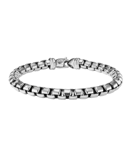 David Yurman Men's Woven Box Chain Bracelet in Silver, 12mm | Neiman Marcus