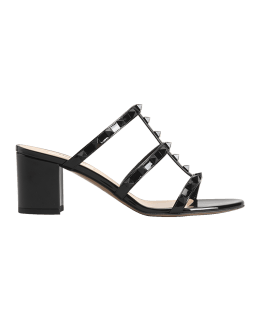 Valentino Garavani Rockstud Caged 60mm Slide Sandals Neiman Marcus