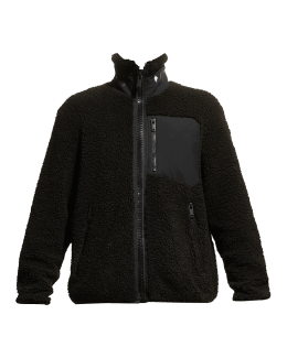 Loewe Men's Shearling Zip Hoodie | Neiman Marcus Loewe Men's Shearling Zip Hoodie | Neiman Marcus