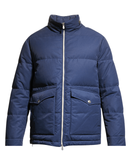 Burberry Men's Weavervale Check Quilted Jacket | Neiman Marcus