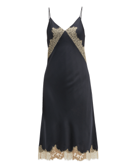FRAME Silk V-Neck Maxi Cami Slip Dress