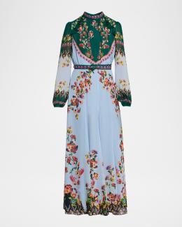 green emerald velvet dress Simkhai Jazz Pintuck Midi Dress in Periwinkle Sky (TS) – Hampden Clothing main image 1