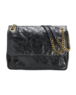 Saint Laurent Niki Medium Ysl Monogram Quilted Suede Flap Shoulder Bag |  Neiman Marcus