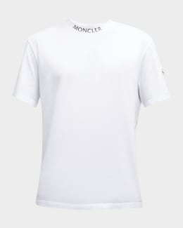 Moncler Men's Blurred Logo Crewneck T-Shirt | Neiman Marcus