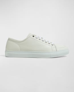 Ferragamo Men's Clayton Tonal Leather Low-Top Sneakers