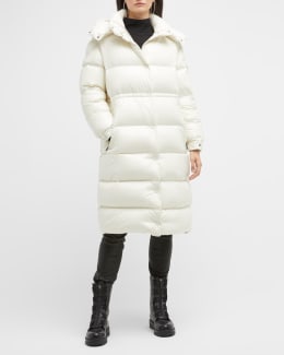 Moka shiny fitted new arrivals puffer coat with hood