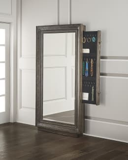 Hooker Furniture Glam Floor Mirror With Jewelry Armoire Storage 82