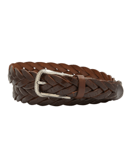 Stefano Ricci Men's Signature Eagle Crocodile Leather Belt | Neiman Marcus