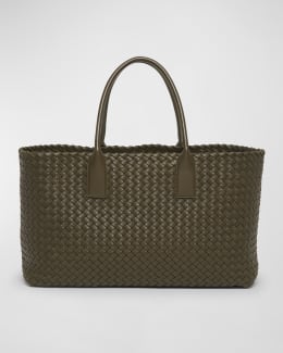 トートバッグ Bottega Veneta Canvas And Smooth Leather Tote Bag Bottega Veneta - Large Black Padded Nylon & Leather Tote Bag