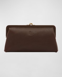 【IL BISONTE】Small camera bag ★関税込み★ Il Bisonte Oliveta Metallic Leather Camera Crossbody Bag