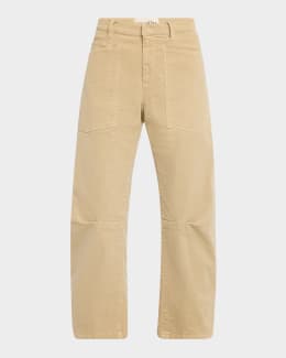 Nili Lotan Shon Mid-Rise Cropped Pants | Neiman Marcus