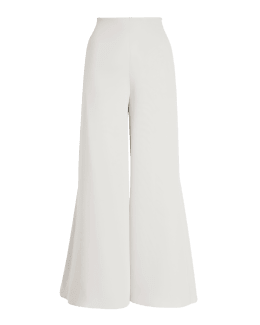 Anne Fontaine Castille High-Rise Wide-Leg Mesh Pants | Neiman Marcus