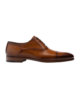 Magnanni Men's Milos Cap Toe Leather Oxfords | Neiman Marcus