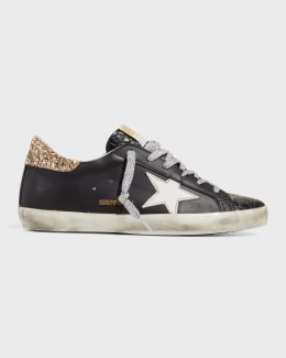 Golden Goose Superstar Pyhton-Print Mixed Leather Low-Top