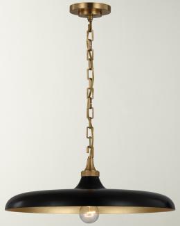 Visual Comfort Signature Piatto Large Pendant In Hand-Rubbed Antique ...