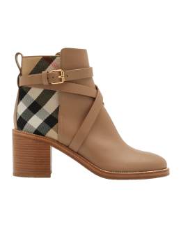 pryle equestrian check ankle booties