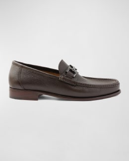 Men's Grandioso Grained Calfskin Gancini Loafer