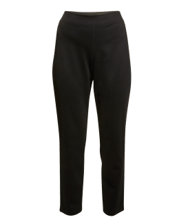 Eileen Fisher Black Stretch Viscose Twill Knit Slim Trouser Pants 8