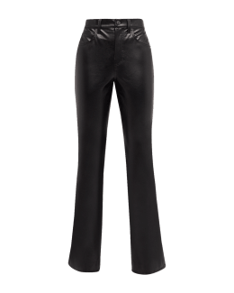 Rue Vegan Leather Pants in Black - MILLY in Black