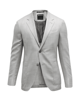 ZEGNA Men's Check Wool-Blend Sport Coat | Neiman Marcus