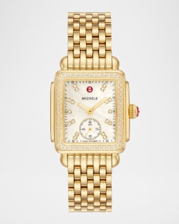 Michele Sidney 18 Chronograph Diamond Bracelet Watch, $2,171