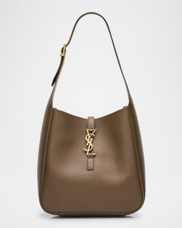 Oxalis YSL Monogram Shoulder Bag in Raffia with Bronze