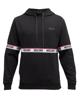 Moschino tape best sale hoodie black
