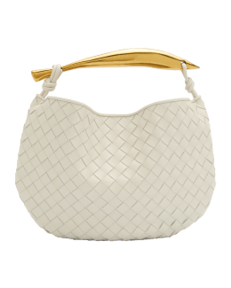 Sardine mini embellished intrecciato leather shoulder bag