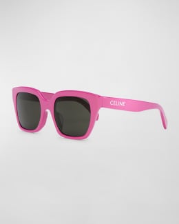 TRIOMPHE SQUARE SUNGLASS 566744 IN BLACK ACETATE