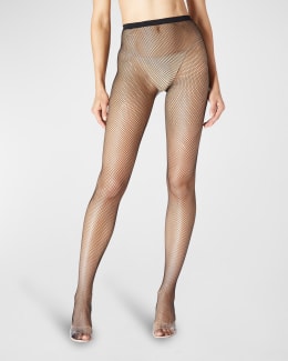 Commando Sexy Sheer Lace Top Tights - Christmas from Luxury-Legs