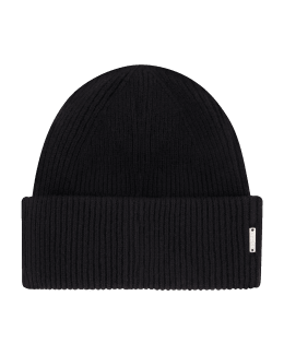 Moncler Ribbed Wool Beanie w/ Logo | Neiman Marcus