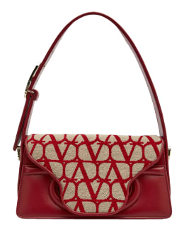 Valentino Rouge Pur Calfskin Small Vlogo Loco Bag - Handbag | Pre-owned & Certified | used Second Hand | Unisex
