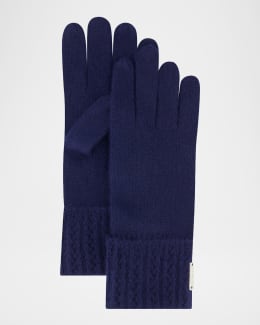THE ROW Leomarie Cashmere Knit Gloves | Neiman Marcus