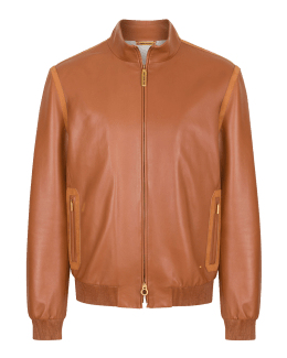 Stefano Ricci Men's Leather Field Jacket | Neiman Marcus