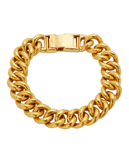 24K Solid Yellow Gold Men Cuban Link Bracelet 107.6 Grams – Royal