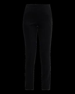 Stretch Straight Leg Trousers in Efesto Nero